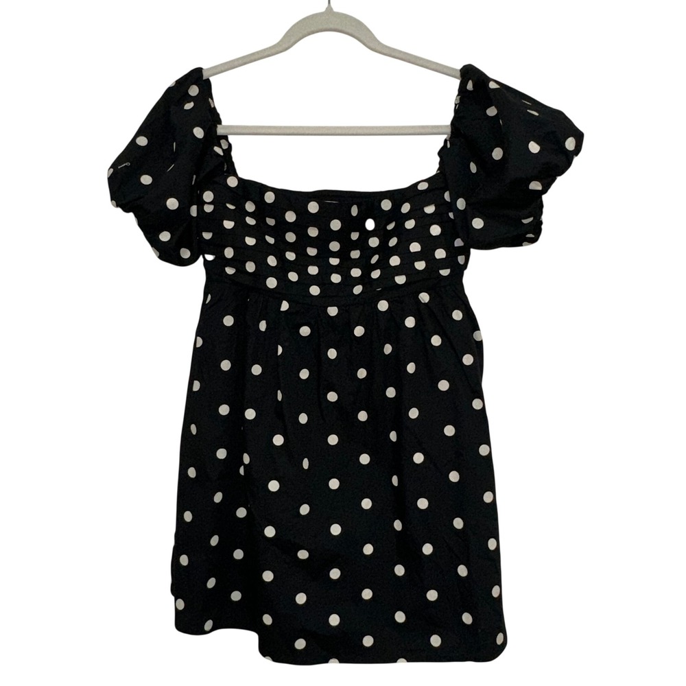 Abercrombie & Fitch Romper Womens Small Petite Black Polka Dot Romper